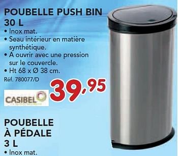 Promotions Poubelle push bin - Casibel - Valide de 24/02/2014 à 22/03/2014 chez Group Meno