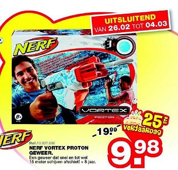 Promotions Nerf vortex proton geweer - Nerf - Valide de 26/02/2014 à 04/03/2014 chez Maxi Toys