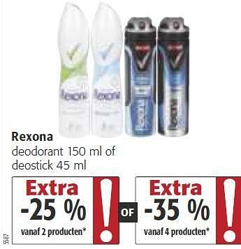 Promoties Rexona deodorant - Rexona - Geldig van 26/02/2014 tot 11/03/2014 bij Colruyt