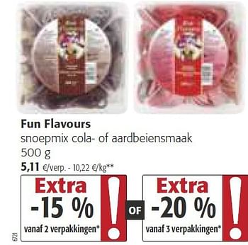 Promoties Fun flavours snoepmix cola- of aardbeiensmaak - Fun Favours - Geldig van 26/02/2014 tot 11/03/2014 bij Colruyt