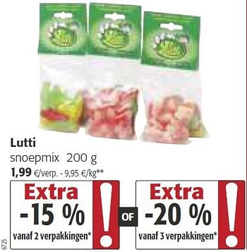 Promoties Lutti snoepmix - Lutti - Geldig van 26/02/2014 tot 11/03/2014 bij Colruyt