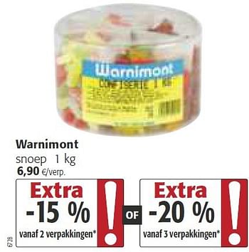 Promoties Warnimont snoep - Warnimont - Geldig van 26/02/2014 tot 11/03/2014 bij Colruyt