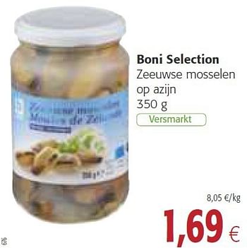 Promoties Boni selection zeeuwse mosselen op azijn - Boni - Geldig van 26/02/2014 tot 11/03/2014 bij Colruyt