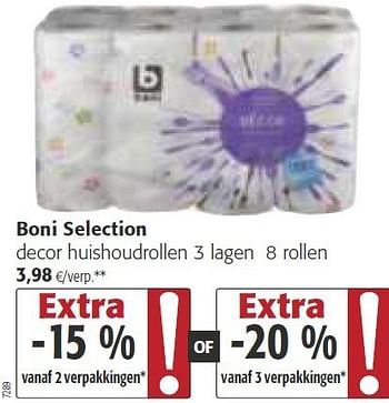 Promoties Boni selection decor huishoudrollen - Boni - Geldig van 26/02/2014 tot 11/03/2014 bij Colruyt