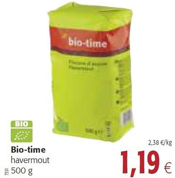 Promoties Bio-time havermout - Bio-time - Geldig van 26/02/2014 tot 11/03/2014 bij Colruyt