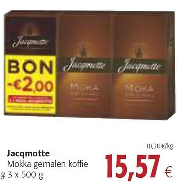 Promoties Jacqmotte mokka gemalen koffie - JACQMOTTE - Geldig van 26/02/2014 tot 11/03/2014 bij Colruyt