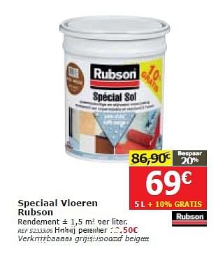 Promoties Speciaal vloeren rubson - Rubson - Geldig van 26/02/2014 tot 17/03/2014 bij BricoPlanit
