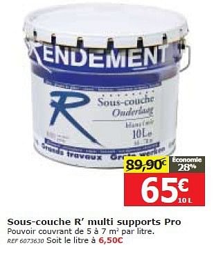 Promotions Sous-couche r multi supports pro - Produit maison - BricoPlanit - Valide de 26/02/2014 à 17/03/2014 chez BricoPlanit