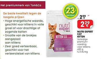 Promoties Nutri expert cat kitten - Nutri Expert - Geldig van 27/02/2014 tot 12/03/2014 bij Tom&Co
