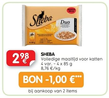 Promoties Sheba volledige maaltijd voor katten - Sheba - Geldig van 27/02/2014 tot 12/03/2014 bij Tom&Co