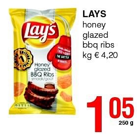 Promoties Lays honey glazed bbq ribs - Lay's - Geldig van 27/02/2014 tot 12/03/2014 bij Spar (Colruytgroup)