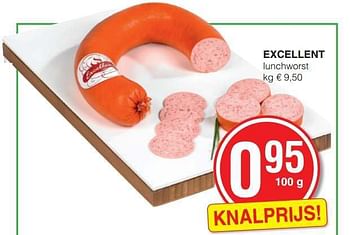 Promoties Excellent lunchworst - Excellent - Geldig van 27/02/2014 tot 12/03/2014 bij Eurospar (Colruytgroup)