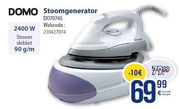 Promoties Domo stoomgenerator do7074s - Domo - Geldig van 01/03/2014 tot 31/03/2014 bij Eldi