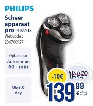 Promoties Philips scheerapparaat pro pt927-18 - Philips - Geldig van 01/03/2014 tot 31/03/2014 bij Eldi