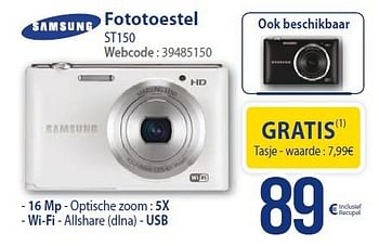 Promoties Samsung fototoestel st150 - Samsung - Geldig van 01/03/2014 tot 31/03/2014 bij Eldi