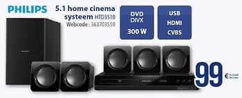 Promoties Philips 5.1 home cinema systeem htd3510 - Philips - Geldig van 01/03/2014 tot 31/03/2014 bij Eldi