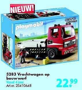 Promoties Vrachtwagen op bouwwerf - Playmobil - Geldig van 01/03/2014 tot 16/03/2014 bij Bart Smit