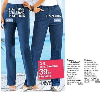 Promoties Jeans, 2 modellen - Huismerk - Damart - Geldig van 01/03/2014 tot 30/06/2014 bij Damart
