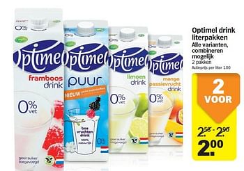 Promotions Optimel drink literpakken - Optimel - Valide de 03/03/2014 à 09/03/2014 chez Albert Heijn