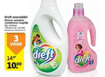 Promoties Dreft wasmiddel vloeibaar - Dreft - Geldig van 03/03/2014 tot 09/03/2014 bij Albert Heijn