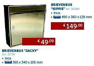 Promoties Brievenbus jacky - Huismerk - Zelfbouwmarkt - Geldig van 04/03/2014 tot 07/04/2014 bij Zelfbouwmarkt