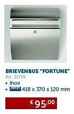 Promoties Brievenbus fortune - Huismerk - Zelfbouwmarkt - Geldig van 04/03/2014 tot 07/04/2014 bij Zelfbouwmarkt