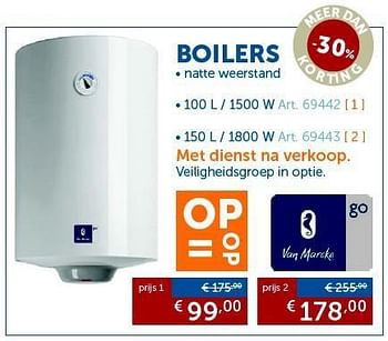 Promotions Boilers - Van Marcke - Valide de 04/03/2014 à 07/04/2014 chez Zelfbouwmarkt