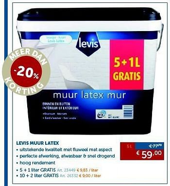 Promoties Levis muur latex - Levis - Geldig van 04/03/2014 tot 07/04/2014 bij Zelfbouwmarkt