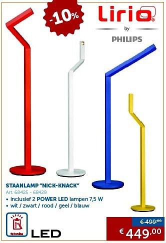 Promotions Staanlamp nick-knack - Philips - Valide de 04/03/2014 à 07/04/2014 chez Zelfbouwmarkt