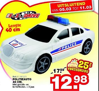 Promotions Politieauto - E.Z.Drive - Valide de 05/03/2014 à 11/03/2014 chez Maxi Toys