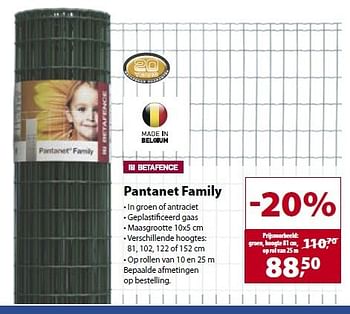 Promotions Pantanet family - Betafence - Valide de 05/03/2014 à 10/03/2014 chez Gamma