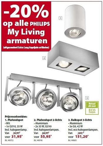 Promoties Plafondspot - Philips - Geldig van 05/03/2014 tot 10/03/2014 bij Gamma