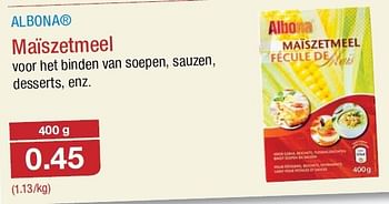 Promoties Albona maïszetmeel - ALBONA - Geldig van 05/03/2014 tot 11/03/2014 bij Aldi