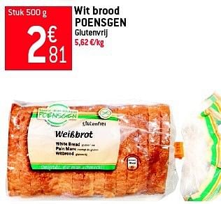 Promoties Wit brood poensgen - POENSGEN - Geldig van 05/03/2014 tot 11/03/2014 bij Match