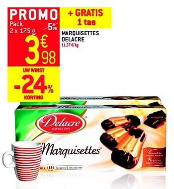 Promoties Marquisettes delacre - Delacre - Geldig van 05/03/2014 tot 11/03/2014 bij Match