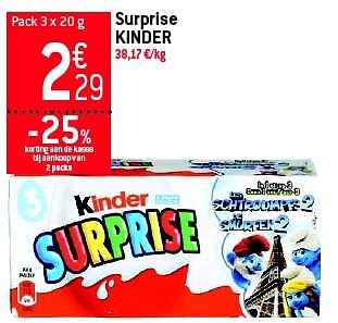 Promoties Surprise kinder - Kinder - Geldig van 05/03/2014 tot 11/03/2014 bij Match