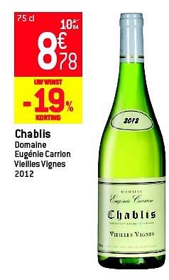 Promotions Chablis - Vins blancs - Valide de 05/03/2014 à 11/03/2014 chez Match