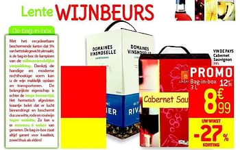 Promotions Vin de pays cabernet sauvignon - Vins rouges - Valide de 05/03/2014 à 11/03/2014 chez Match
