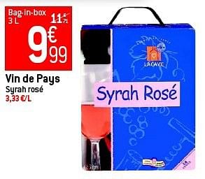 Promoties Vin de pays syrah rosé - Rosé wijnen - Geldig van 05/03/2014 tot 11/03/2014 bij Match