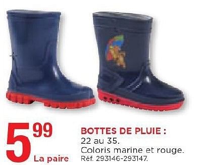 Produit maison Trafic Bottes de pluie En promotion chez Trafic