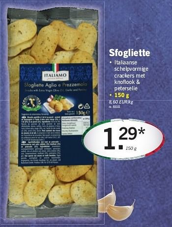 Promoties Sfogliette - Italiamo - Geldig van 06/03/2014 tot 12/03/2014 bij Lidl