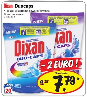 Promoties Duocaps - Dixan - Geldig van 06/03/2014 tot 12/03/2014 bij Lidl
