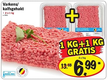 Promoties Varkens- kalfsgehakt - Huismerk - Lidl - Geldig van 06/03/2014 tot 12/03/2014 bij Lidl