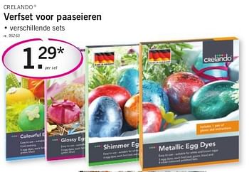 Promoties Verfset voor paaseieren - Crelando - Geldig van 06/03/2014 tot 12/03/2014 bij Lidl