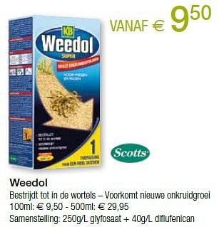 Promotions Weedol bestrijdt tot in de wortel - Scotts - Valide de 06/03/2014 à 27/03/2014 chez Euro Shop