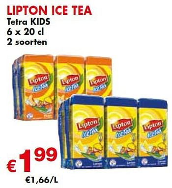 Promoties Lipton ice tea tetra kids - Lipton - Geldig van 07/03/2014 tot 20/03/2014 bij Cobeli