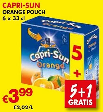 Promoties Capri-sun orange pouch - Capri-Sun - Geldig van 07/03/2014 tot 20/03/2014 bij Cobeli