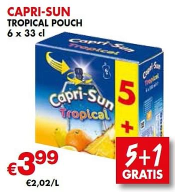 Promoties Capri-sun tropical pouch - Capri-Sun - Geldig van 07/03/2014 tot 20/03/2014 bij Cobeli