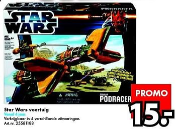 Promoties Star wars voertuig - Hasbro - Geldig van 15/03/2014 tot 30/03/2014 bij Bart Smit