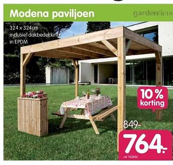 Promoties Modena paviljoen - Gardentime - Geldig van 17/03/2014 tot 14/04/2014 bij Freetime